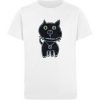 "schwarze Katze" von Irene Fastner - Kinder Organic T-Shirt-3