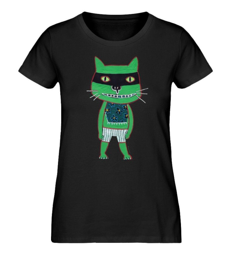 "freche Katze" von Irene Fastner - Ladies Premium Organic Shirt-16