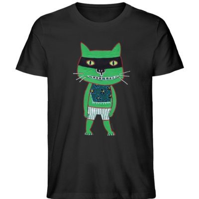 "grüne Katze" von Irene Fastner - Men Premium Organic Shirt-16