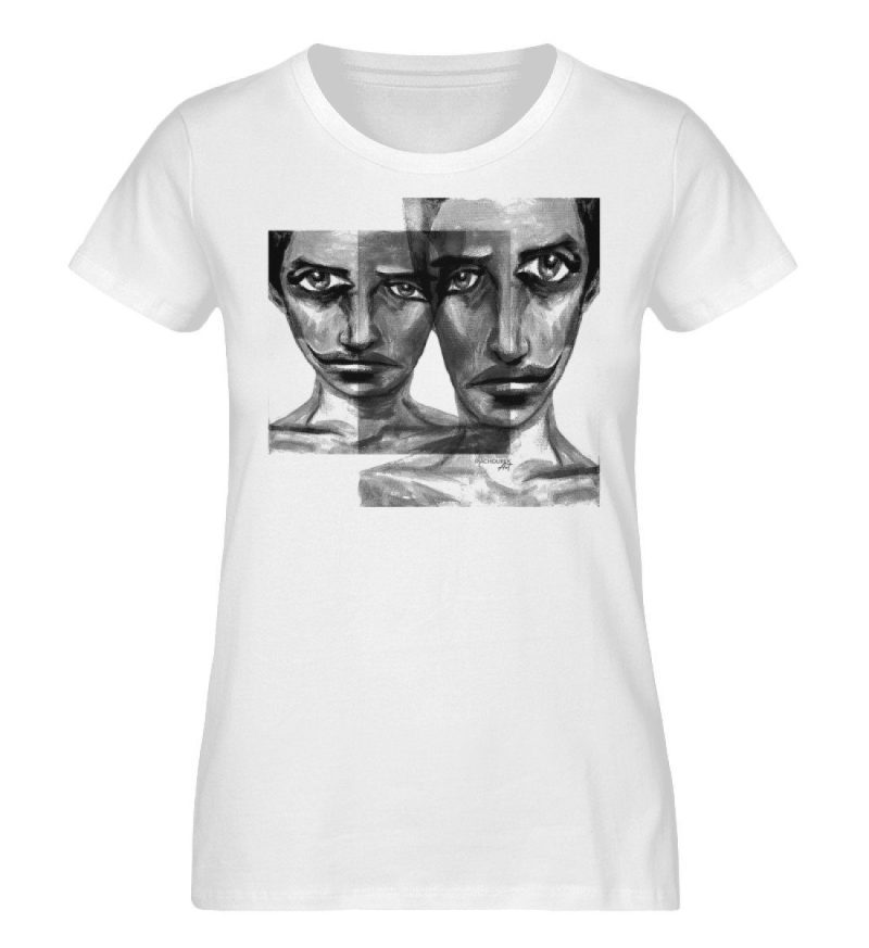 "f-ed up faces" von Vera Machourek - Damen Premium Organic Shirt-3