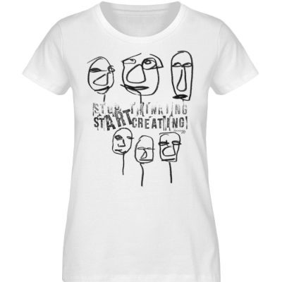 "Stop thinking start creating" von Vera - Damen Premium Organic Shirt-3