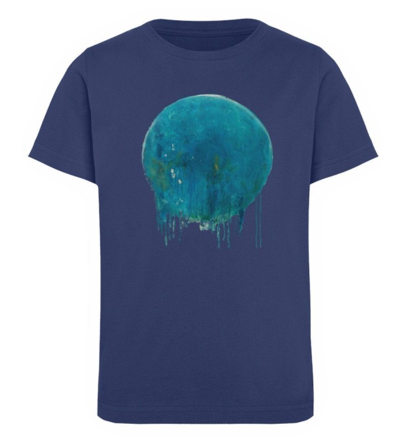 "Kreis auf Blau" von Birgit Jung - Kinder Organic T-Shirt-6057