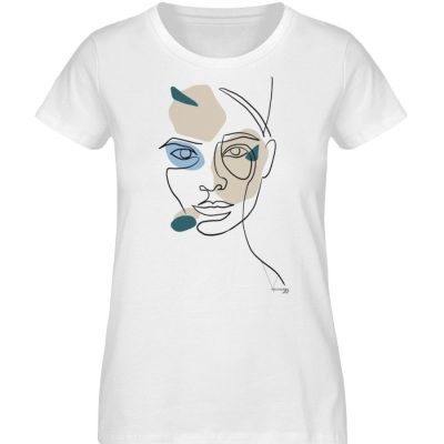 LINEART FACE von Vera Machourek - Damen Premium Organic Shirt-3