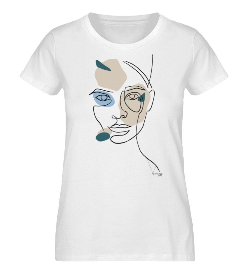 LINEART FACE von Vera Machourek - Damen Premium Organic Shirt-3