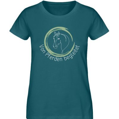 "von Pferden begleitet" - Damen Premium Organic Shirt-6878