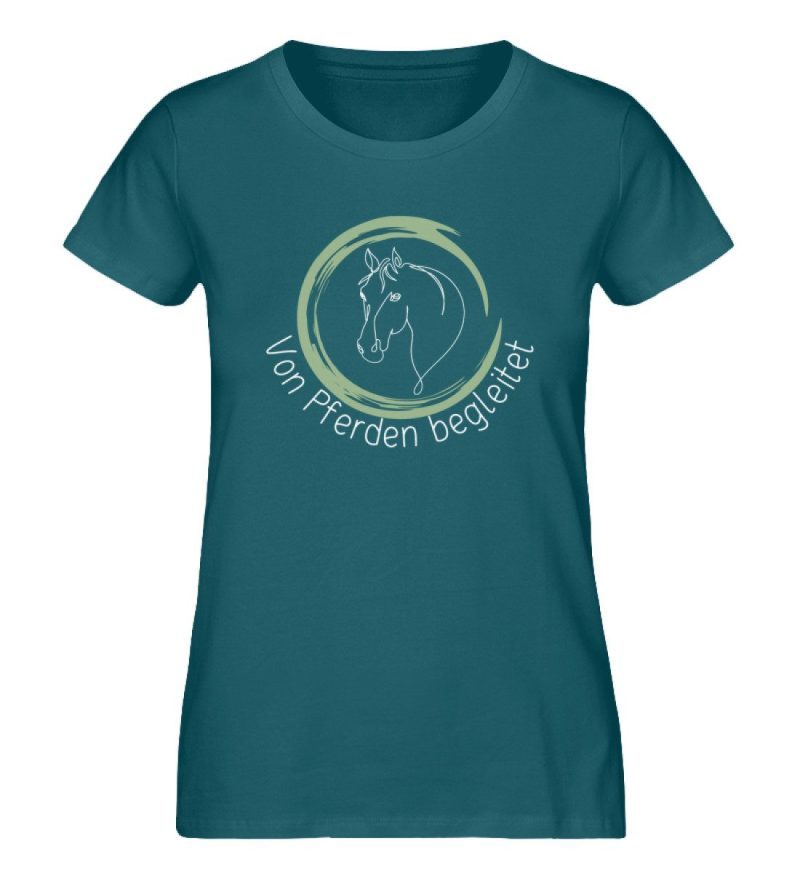 "von Pferden begleitet" - Damen Premium Organic Shirt-6878