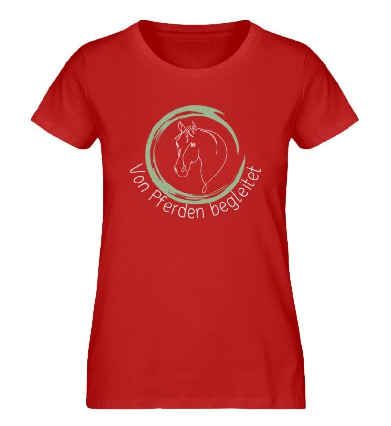 "von Pferden begleitet" - Damen Premium Organic Shirt-4