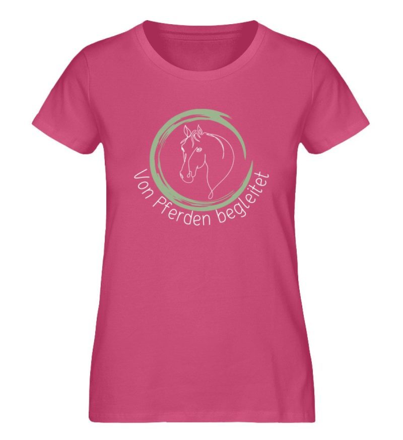 "von Pferden begleitet" - Damen Premium Organic Shirt-7090
