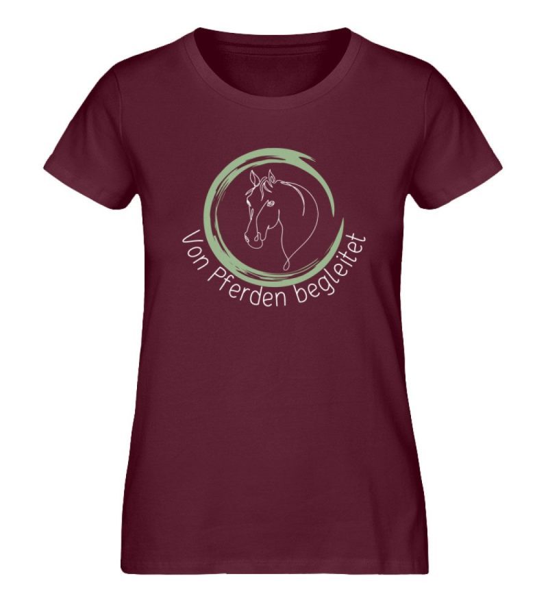 "von Pferden begleitet" - Damen Premium Organic Shirt-839