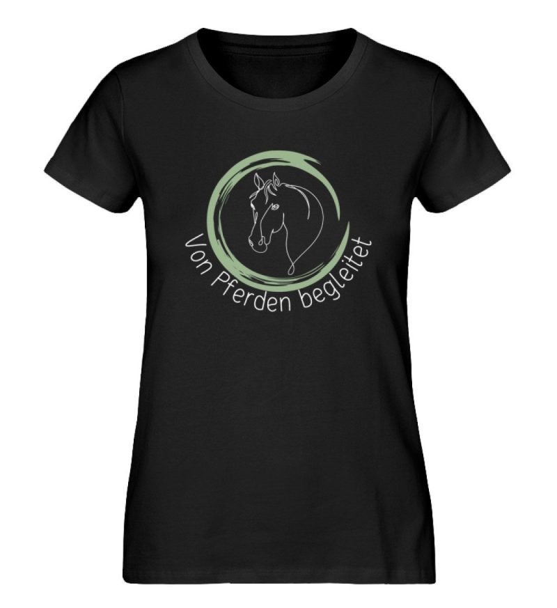 "von Pferden begleitet" - Damen Premium Organic Shirt-16