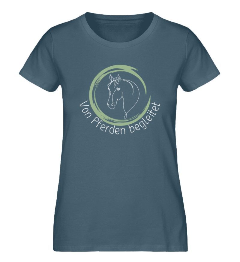 "von Pferden begleitet" - Damen Premium Organic Shirt-6880