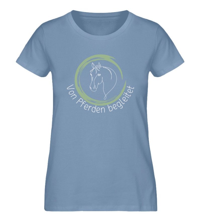 "von Pferden begleitet" - Damen Premium Organic Shirt-7082