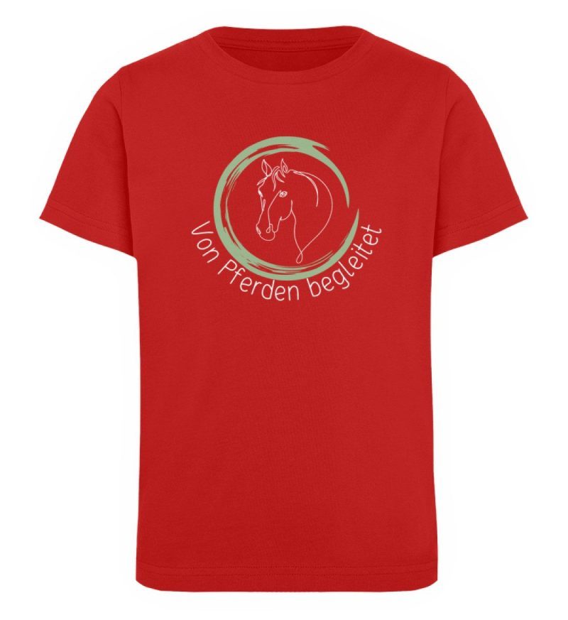 "von Pferden begleitet" - Kinder Organic T-Shirt-4