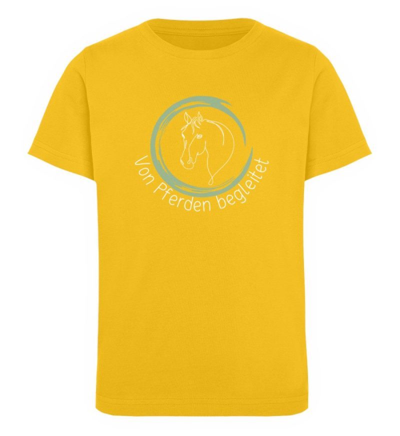 "von Pferden begleitet" - Kinder Organic T-Shirt-6885