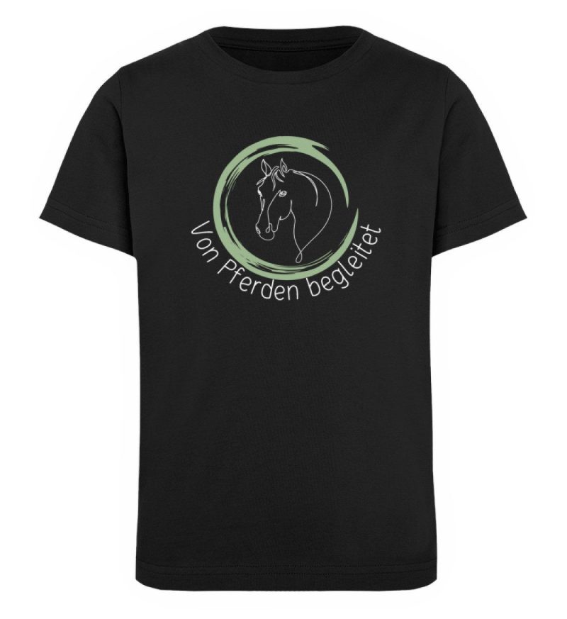 "von Pferden begleitet" - Kinder Organic T-Shirt-16