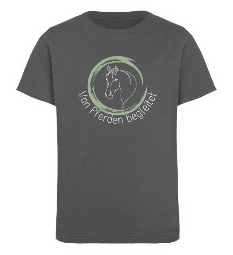 "von Pferden begleitet" - Kinder Organic T-Shirt-6903