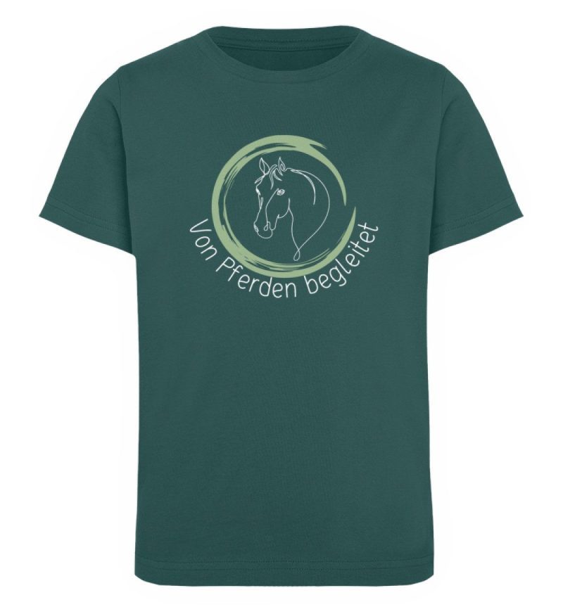 "von Pferden begleitet" - Kinder Organic T-Shirt-7032