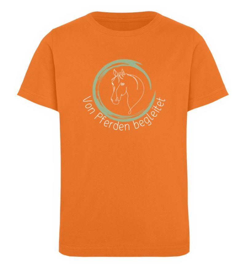 "von Pferden begleitet" - Kinder Organic T-Shirt-6882