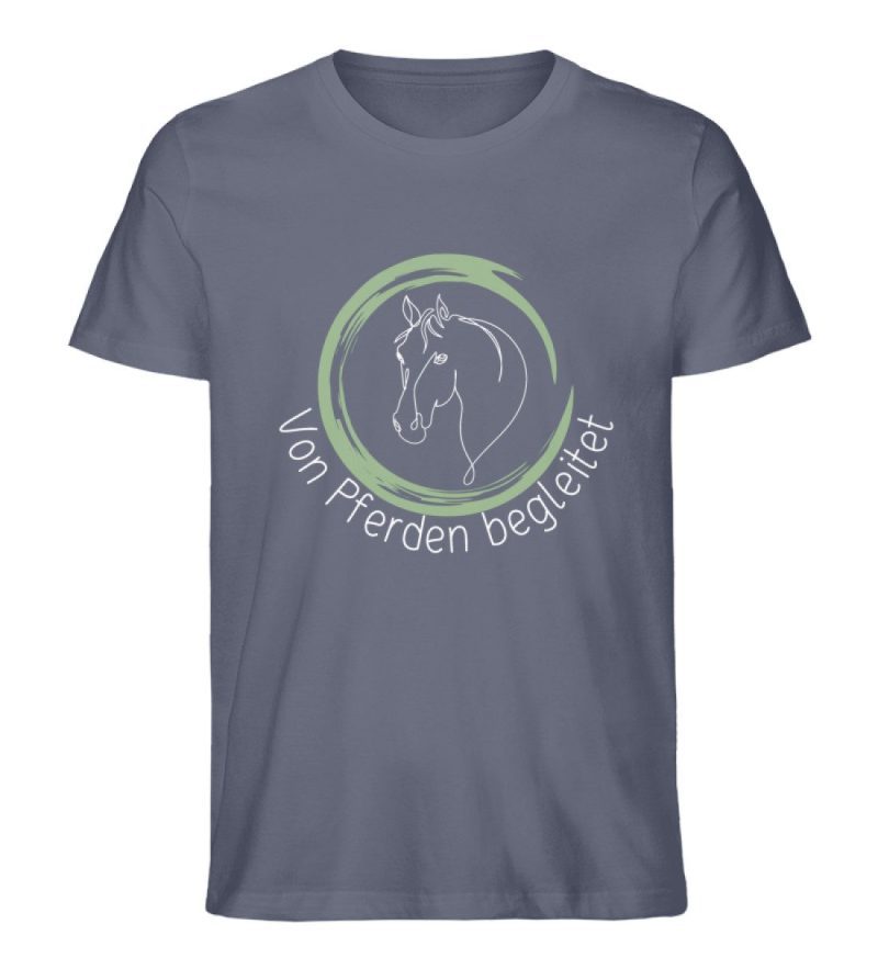 "von Pferden begleitet" - Herren Premium Organic Shirt-7080