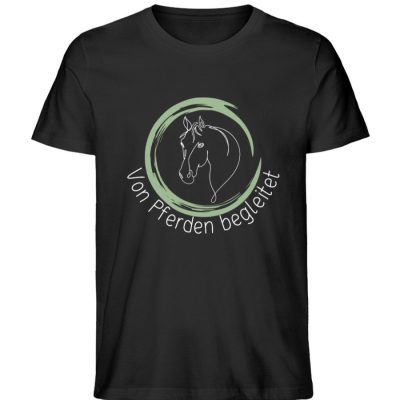"von Pferden begleitet" - Herren Premium Organic Shirt-16