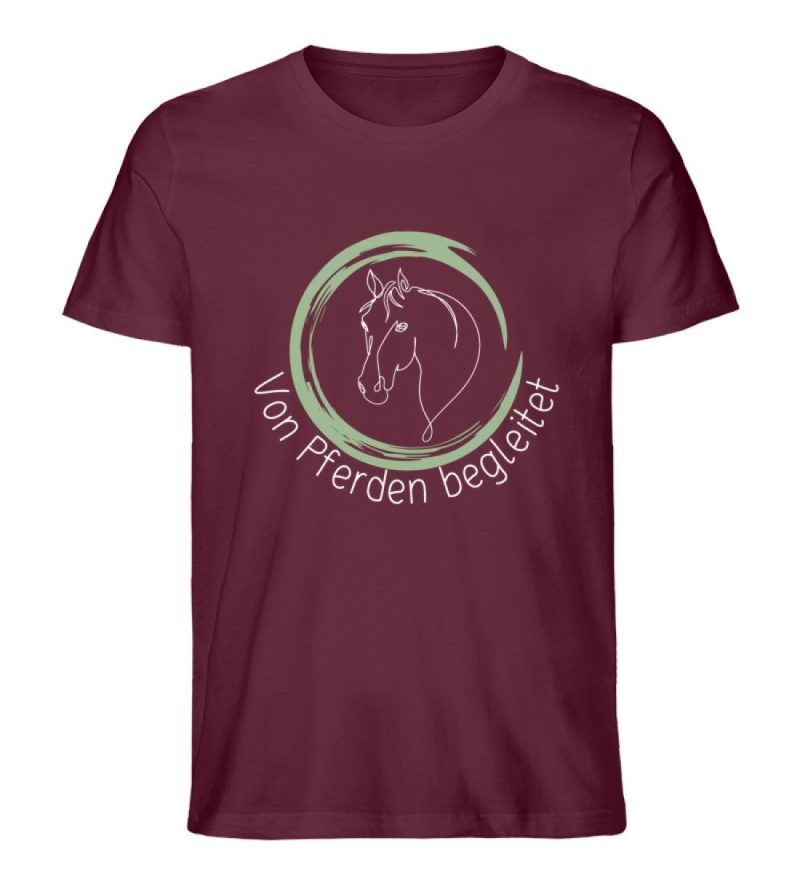 "von Pferden begleitet" - Herren Premium Organic Shirt-839
