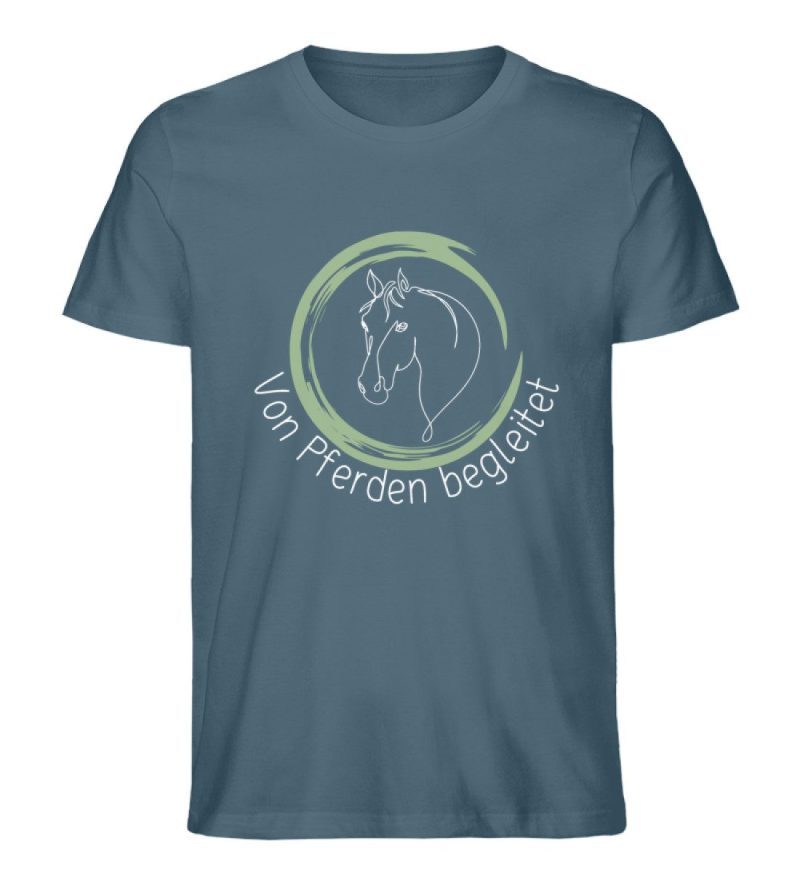 "von Pferden begleitet" - Herren Premium Organic Shirt-6880