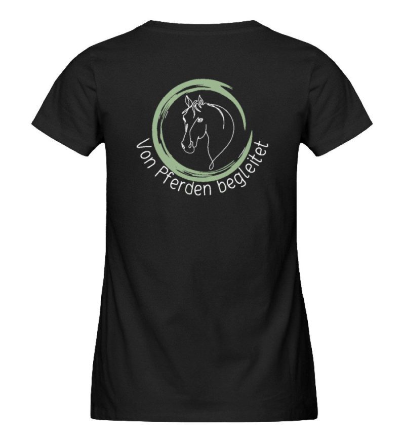 "Von Pferden begleitet" - Damen Premium Organic Shirt-16