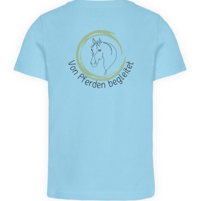 "von Pferden begleitet" - Kinder Organic T-Shirt-674