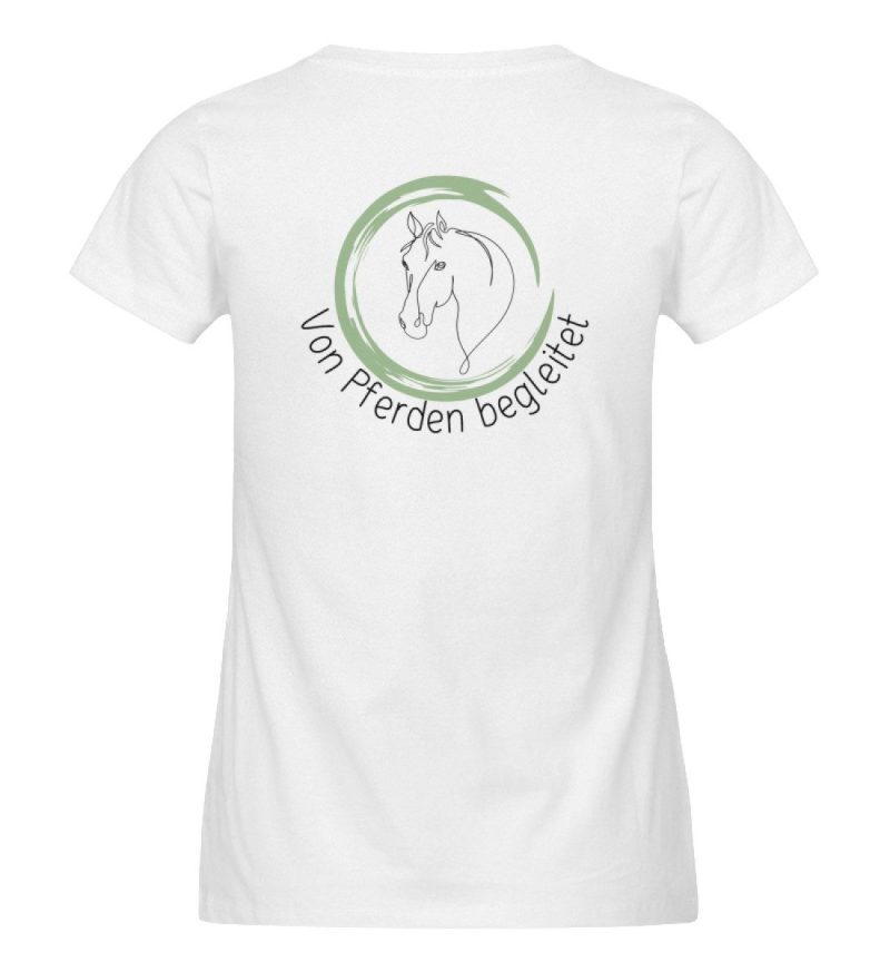 "von Pferden begleitet" - Damen Premium Organic Shirt-3