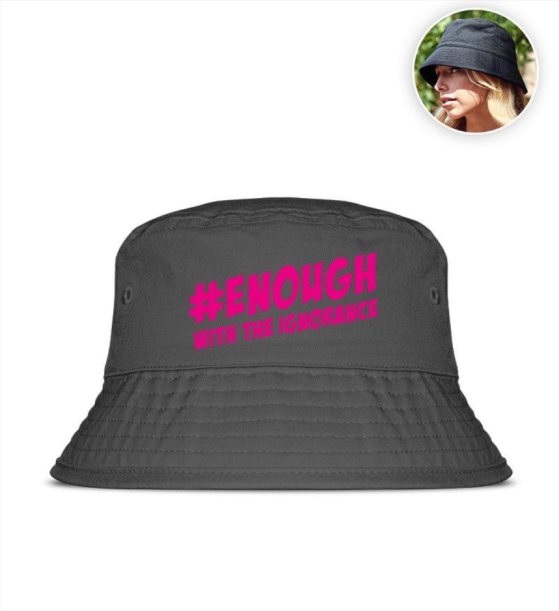 #enough - Organic Bucket Hat mit Stick-7210