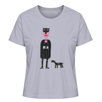 "Batwoman and Batdog" von Irene Fastner - Damen Premium Organic Shirt-7092