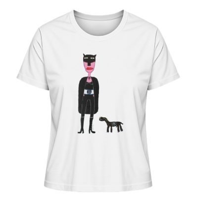 "Batwoman and Batdog" von Irene Fastner - Damen Premium Organic Shirt-3