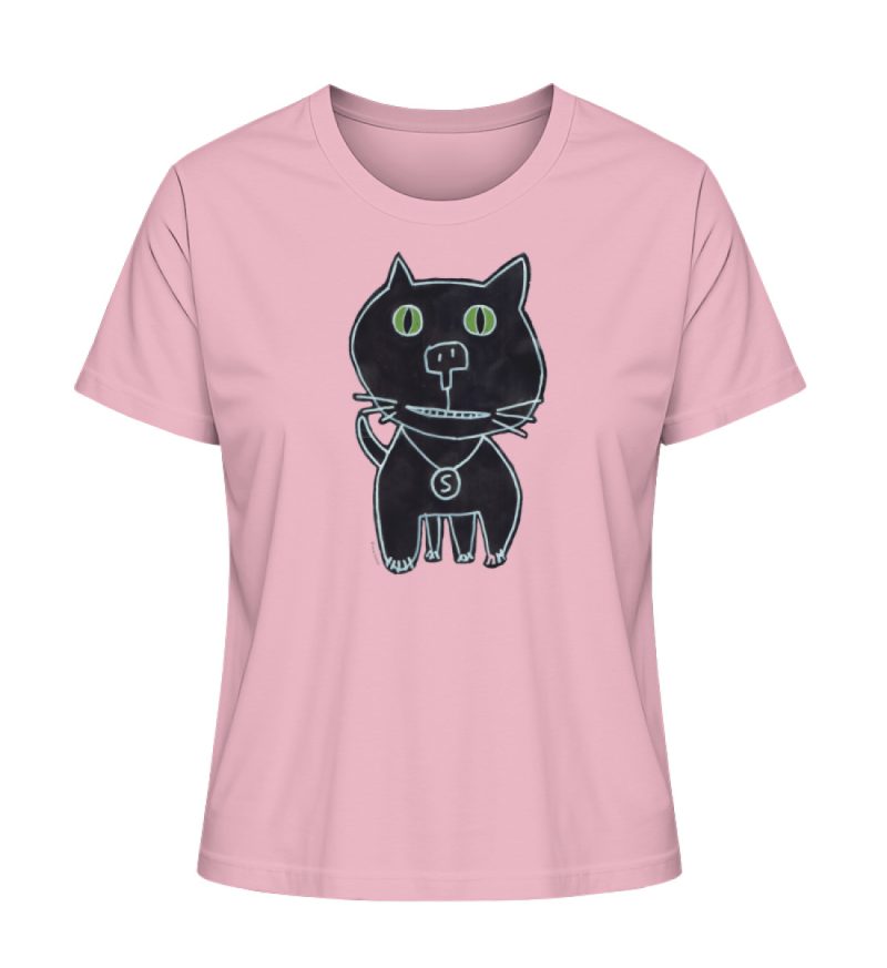 "Schwarze Katze" von Irene Fastner - Damen Premium Organic Shirt-6883