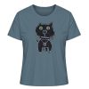 "Schwarze Katze" von Irene Fastner - Damen Premium Organic Shirt-6880