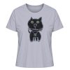 "Schwarze Katze" von Irene Fastner - Damen Premium Organic Shirt-7092
