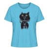 "Schwarze Katze" von Irene Fastner - Damen Premium Organic Shirt-7144