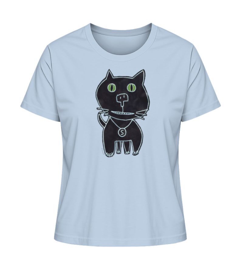 "Schwarze Katze" von Irene Fastner - Damen Premium Organic Shirt-7240