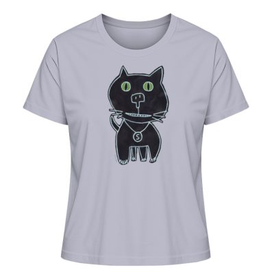"Schwarze Katze" von Irene Fastner - Damen Premium Organic Shirt-7092
