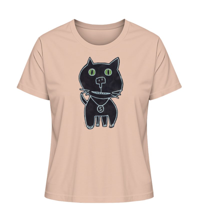 "Schwarze Katze" von Irene Fastner - Damen Premium Organic Shirt-7234