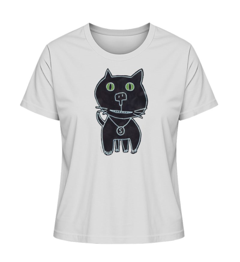 "Schwarze Katze" von Irene Fastner - Damen Premium Organic Shirt-6961