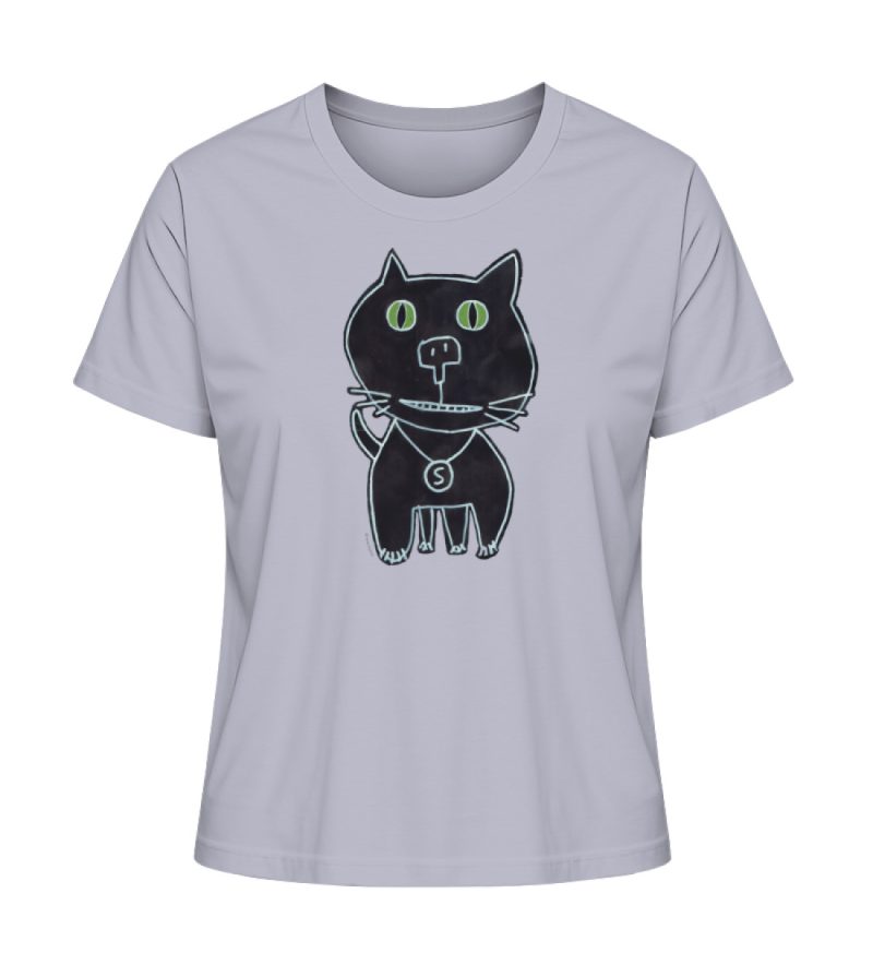 "Schwarze Katze" von Irene Fastner - Damen Premium Organic Shirt-7092