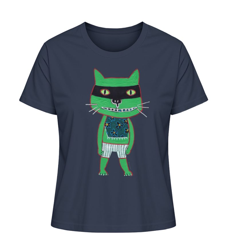 "Freche Katze" von Irene Fastner - Damen Premium Organic Shirt-6959