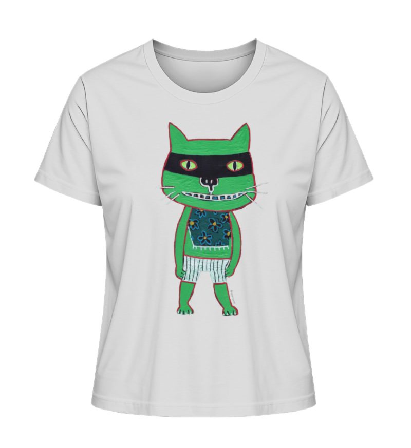 "Freche Katze" von Irene Fastner - Damen Premium Organic Shirt-6961