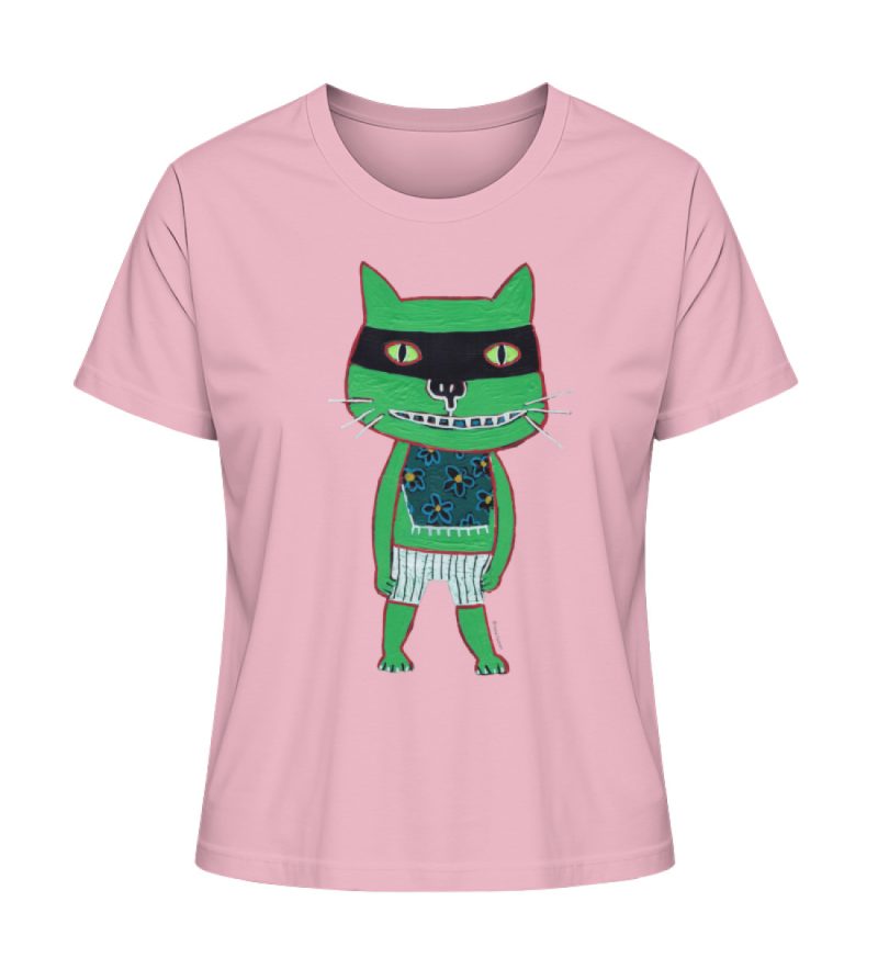 "Freche Katze" von Irene Fastner - Damen Premium Organic Shirt-6883