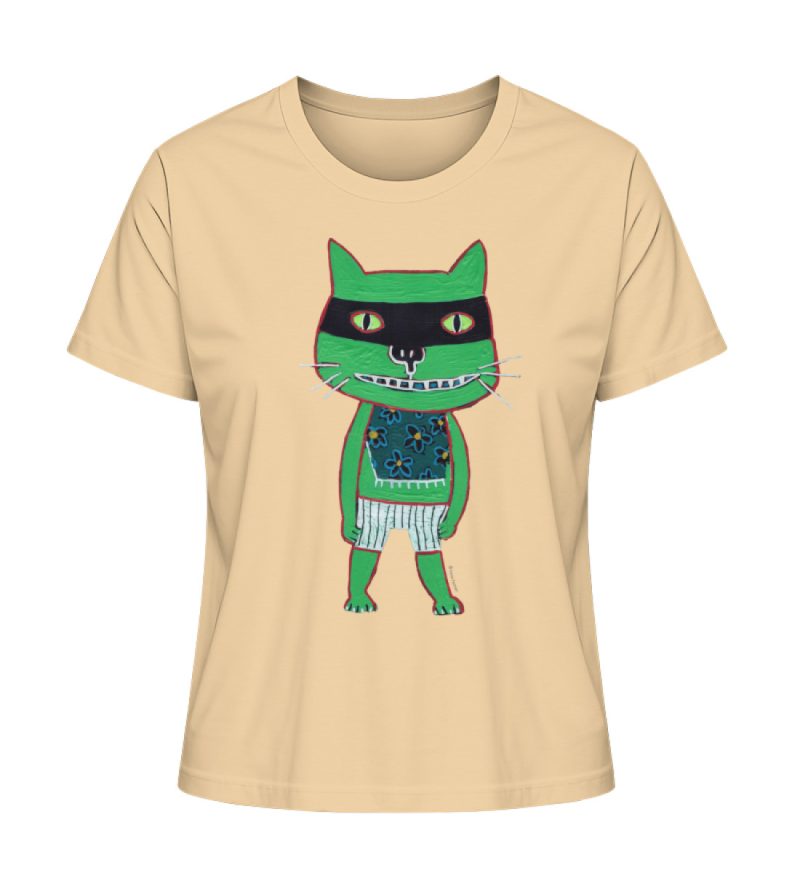 "Freche Katze" von Irene Fastner - Damen Premium Organic Shirt-7239