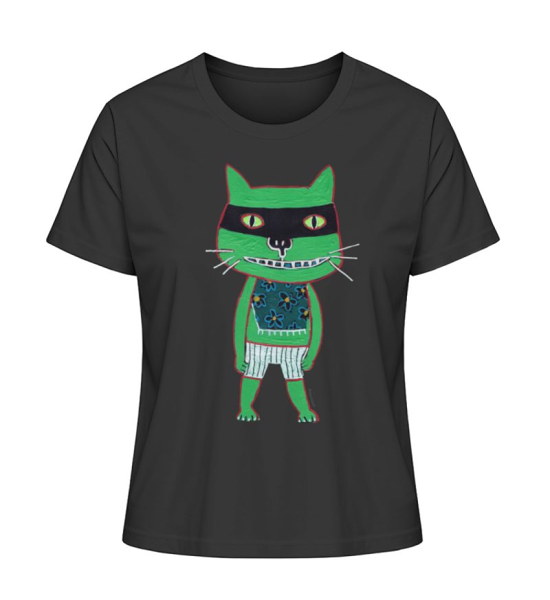 "Freche Katze" von Irene Fastner - Damen Premium Organic Shirt-16