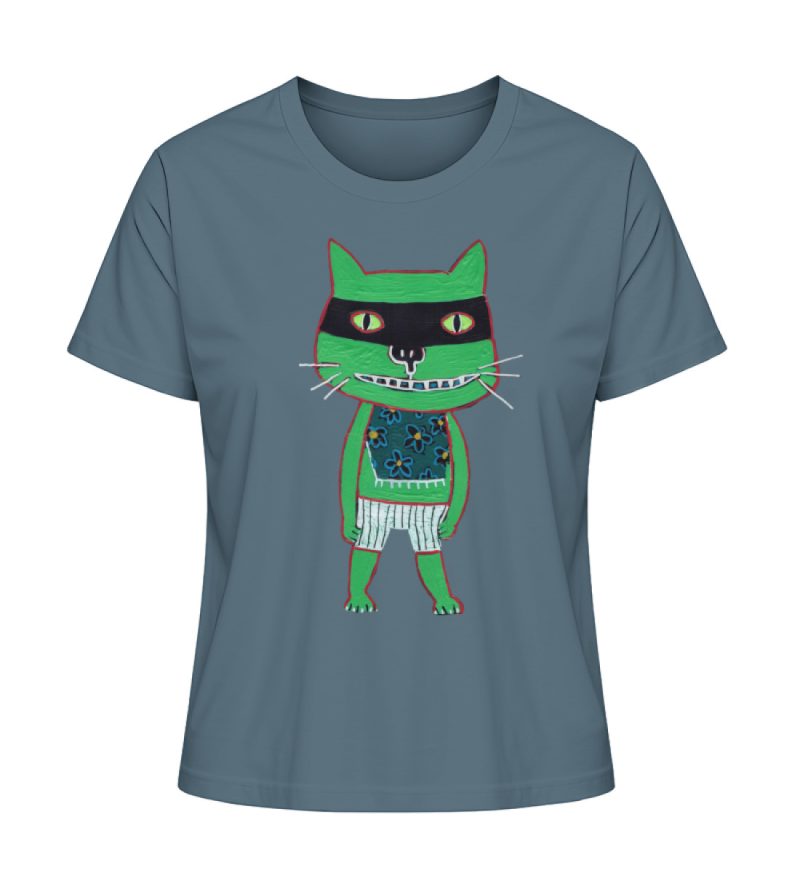 "Freche Katze" von Irene Fastner - Damen Premium Organic Shirt-6880