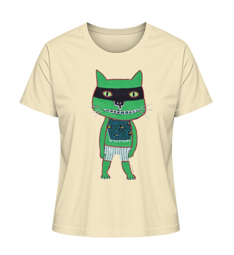 "Freche Katze" von Irene Fastner - Damen Premium Organic Shirt-7052