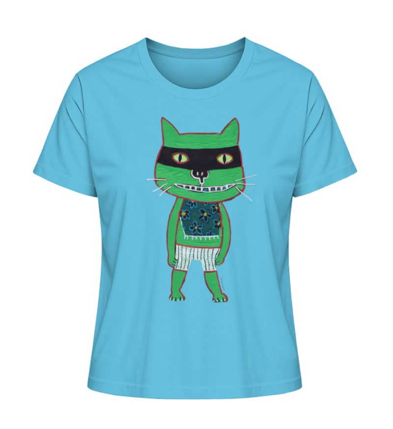 "Freche Katze" von Irene Fastner - Damen Premium Organic Shirt-7144