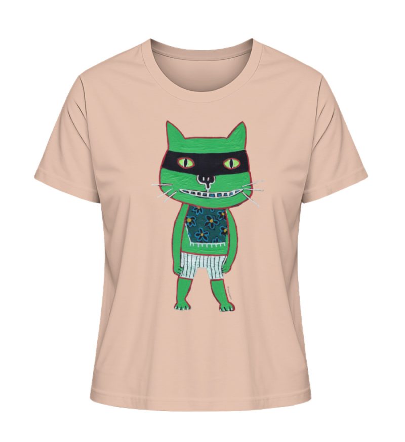 "Freche Katze" von Irene Fastner - Damen Premium Organic Shirt-7234